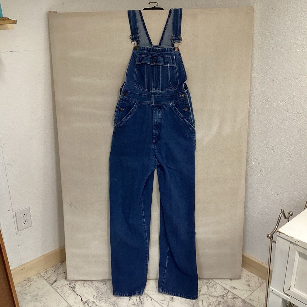 vintage L’Avion bib overalls 30L blue denim workwear classic casual unisex